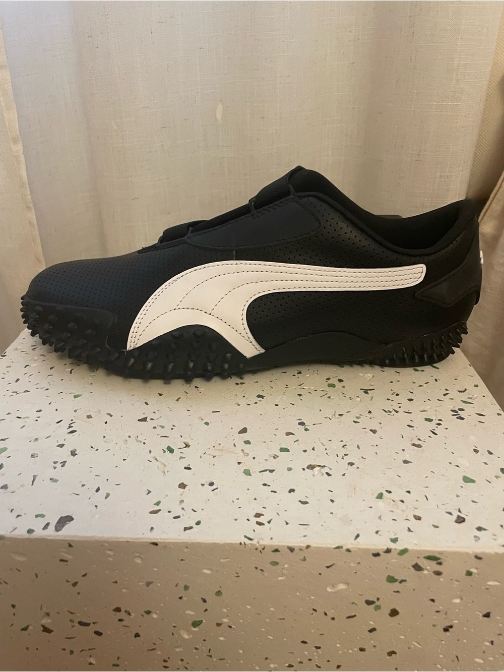 Puma Mostro  Perforated Men's Black Sneakers with Size 11